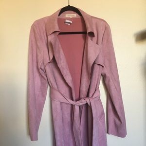 Brand New Solitaire Faux Suede Trench Coat Size L